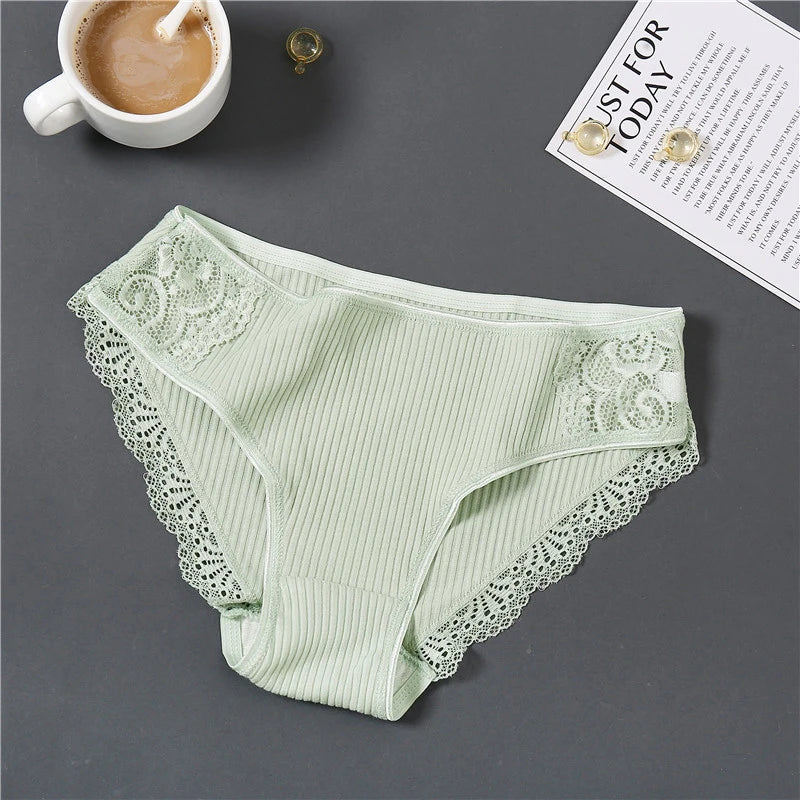 FINETOO 3Pcs/set Women Cotton Panties