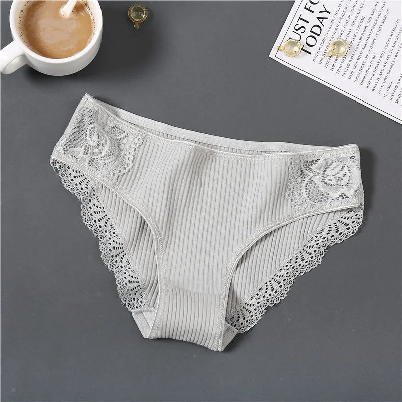 FINETOO 3Pcs/set Women Cotton Panties