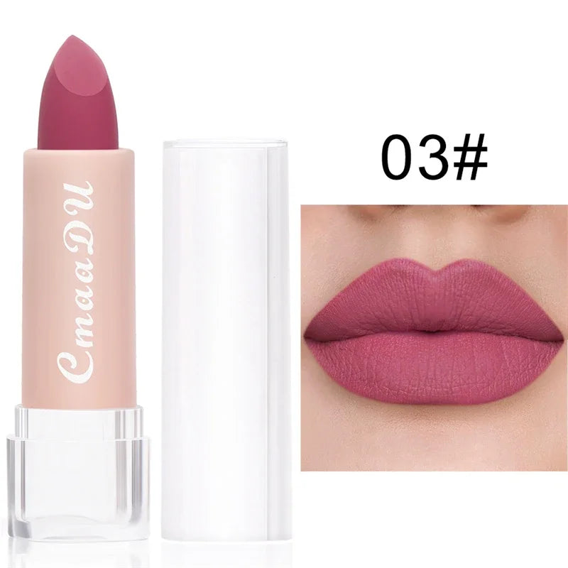 15Colors Velvet Matte Lipstick Sexy Woman Lipgross Tint for Lips Long Lasting Waterproof Non-stick Cup Lip Cosmetics Lip Make Up