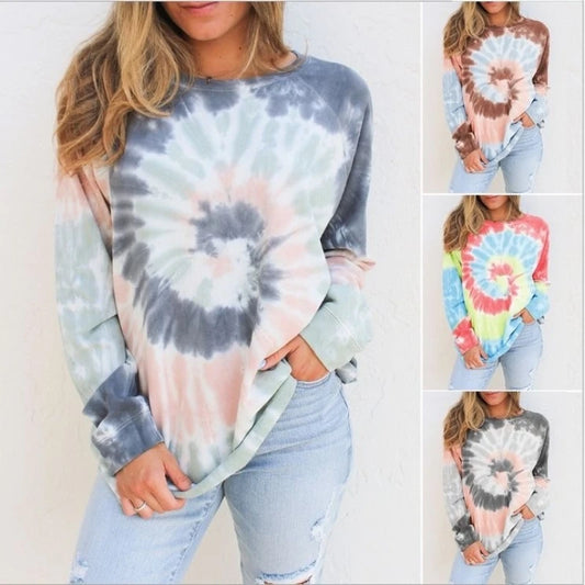 New Fashion Casual Loose Cotton T-shirts Ladies Tees O-neck Pullover Sweatshirt