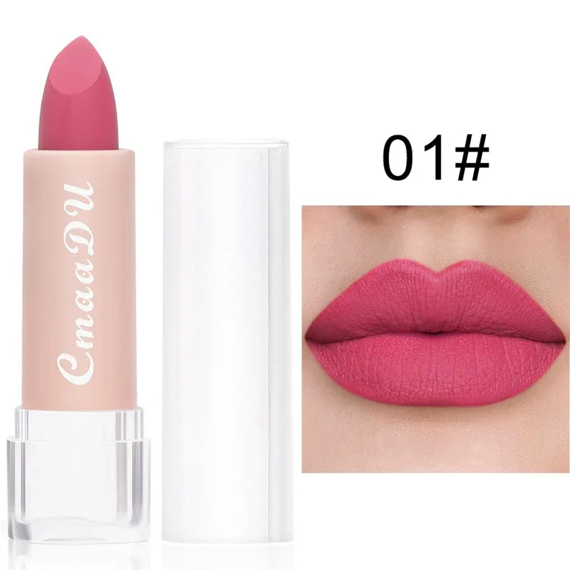 15Colors Velvet Matte Lipstick Sexy Woman Lipgross Tint for Lips Long Lasting Waterproof Non-stick Cup Lip Cosmetics Lip Make Up