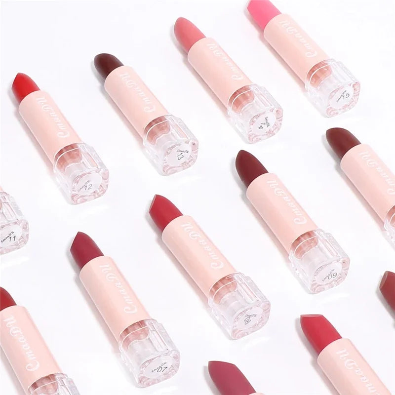 15Colors Velvet Matte Lipstick Sexy Woman Lipgross Tint for Lips Long Lasting Waterproof Non-stick Cup Lip Cosmetics Lip Make Up