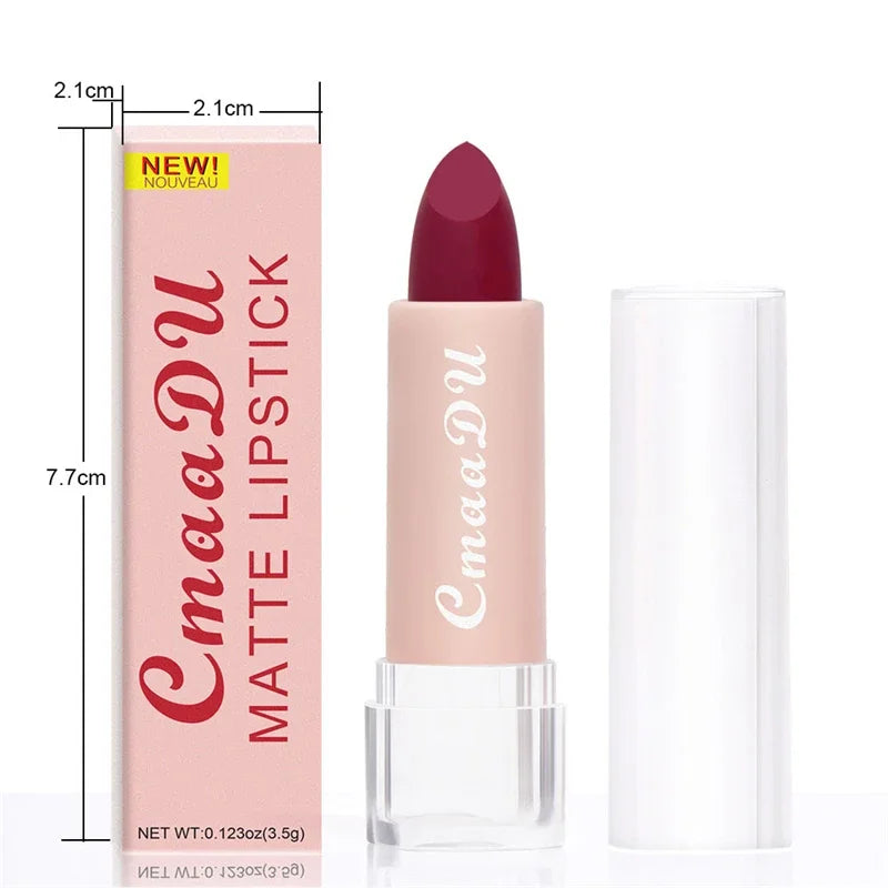 15Colors Velvet Matte Lipstick Sexy Woman Lipgross Tint for Lips Long Lasting Waterproof Non-stick Cup Lip Cosmetics Lip Make Up