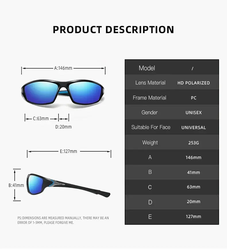 Men And Women Outdoor Sports Polarized Sunglasses With Chain Cycling Climbing Skiing Fishing
 Sun Glasses UV400