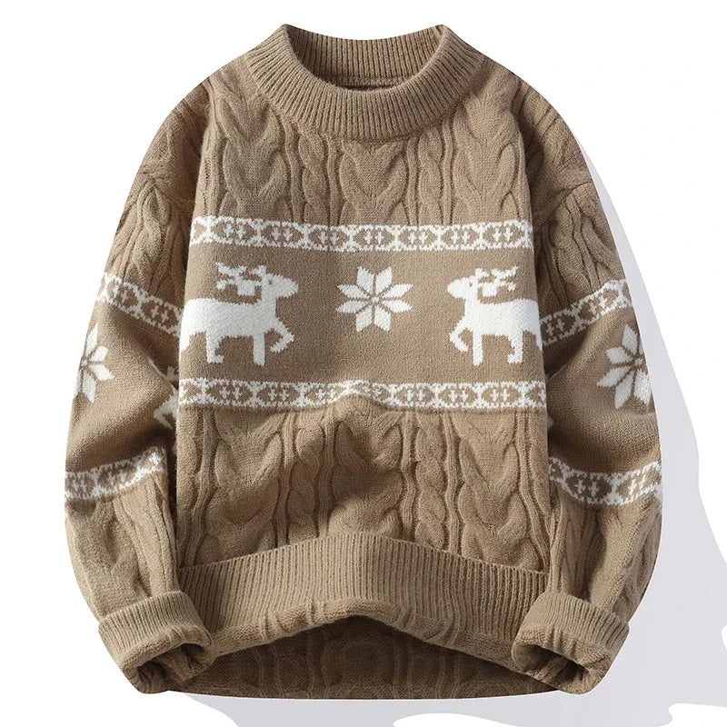 2024 new autumn and winter unisex premium cashmere sweater with deer pattern
 Christmas sweater