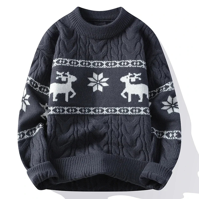 2024 new autumn and winter unisex premium cashmere sweater with deer pattern
 Christmas sweater